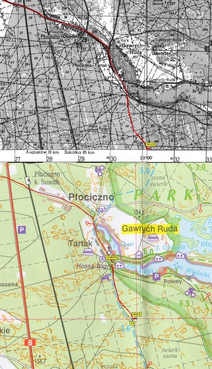 My track on the map (© ? and PPWK)