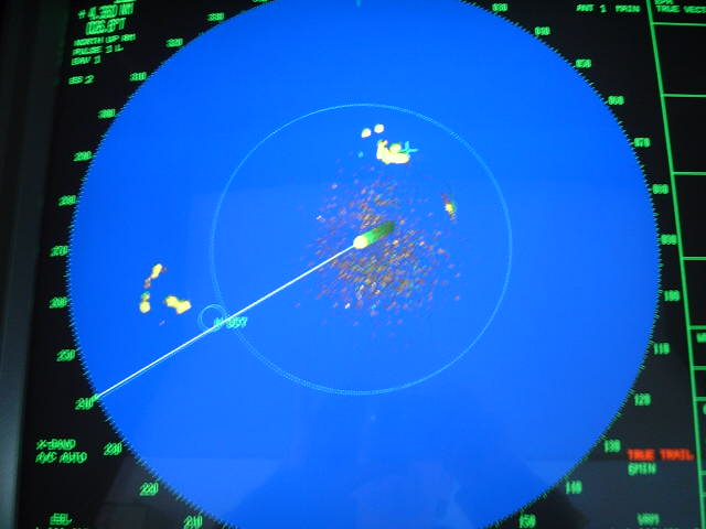 Radar screen, heading toward Selvagem Pequeña