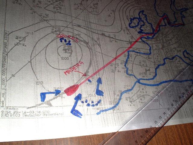 Radiofax of surface analysis for the Northeast Atlantic Ocean