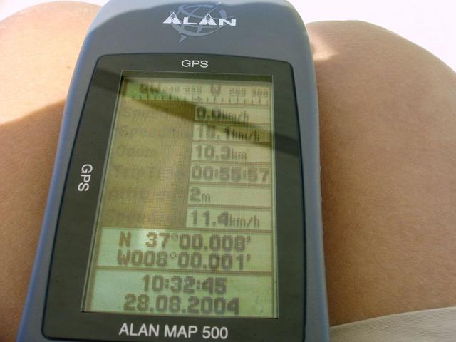 The GPS reading