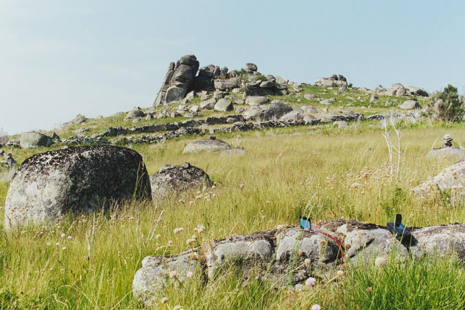 The "confluence rock." Picture pointing north