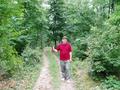 #8: Liviu pe drum, la intrarea in padure/Liviu on the trail, entering the forest
