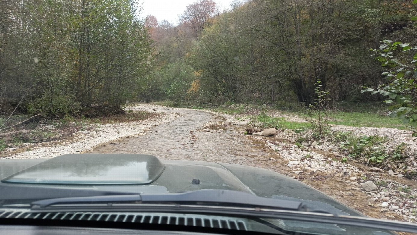 Road thru the creek