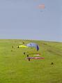 #8: Парапланы на восточном склоне г. Джуца-1 / East slope of Jutca 1-st mountain with paragliders