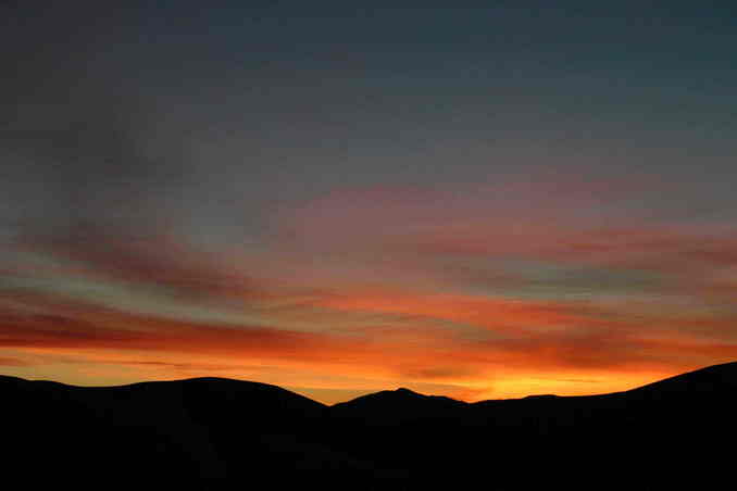 Закат на Саянском перевале/Sunset at a Sayan pass
