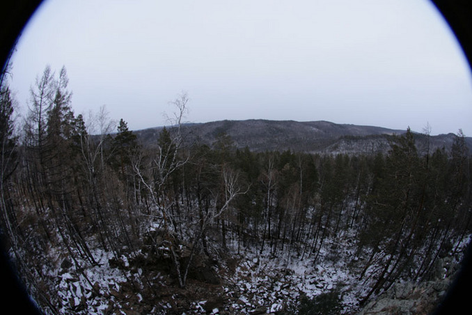 Rock, 130 m from the confluence