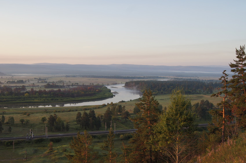 Утро на трассе М55 / Morning at M55 motorway