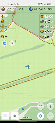 #8: Скриншот программы OSMAnd с координатами пересечения / OSMAnd Screenshot with reading