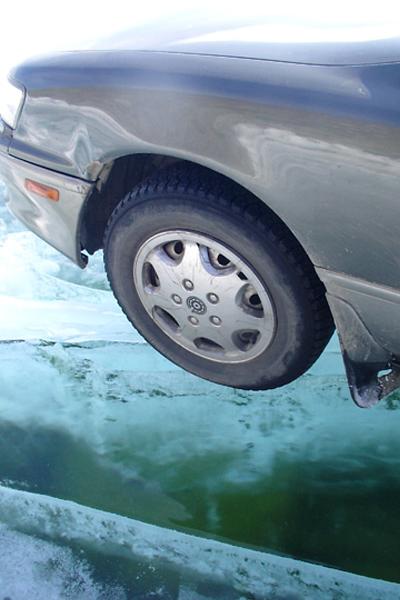 It's our car on Baikal ice