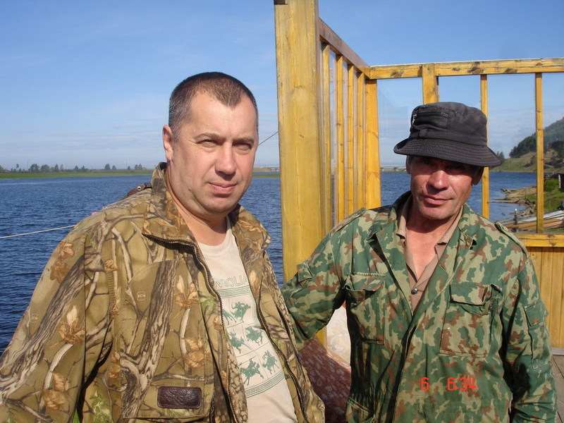 Vladimir and boatman Valery Pestov