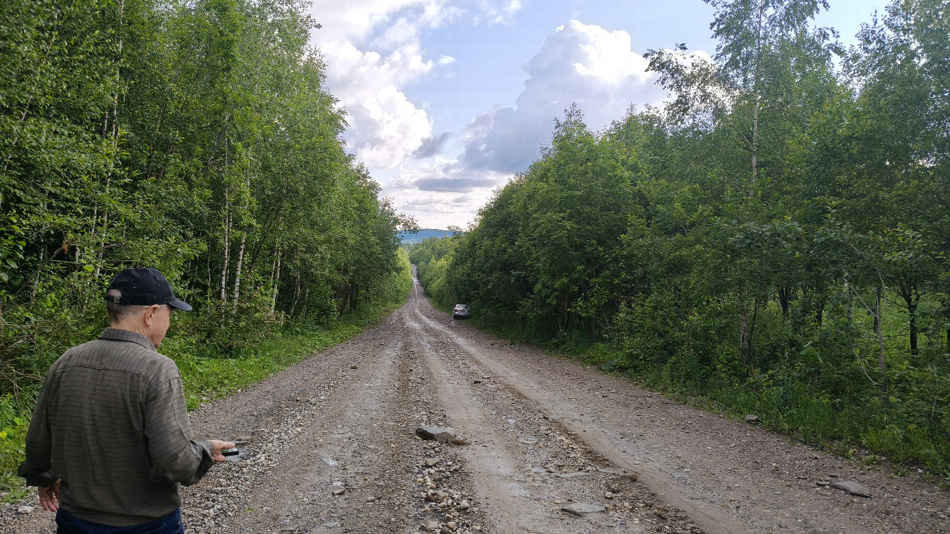 Road near the parking, view south