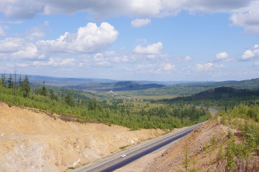 Вид от часовни на трассу / View to the road from the Chapel