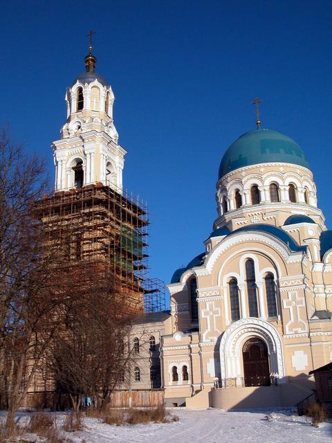 Uspenskiy temple in the Tikhon's hermitage