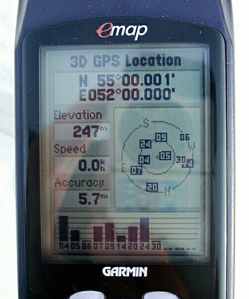 The GPS screen