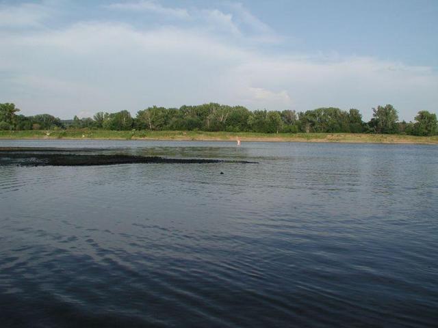 The picture from river side. Confluence is there, where is Azamat.