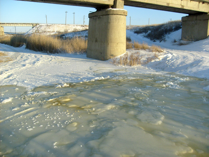 Frozen oxbow