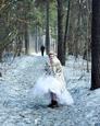 #3: My young wife in the snow-covered park