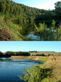 #6: River Tui in 260 m from CP. Upper: to the west. Lower: to the North/Излучина в 260 м от точки. Сверху - на запад, снизу на север