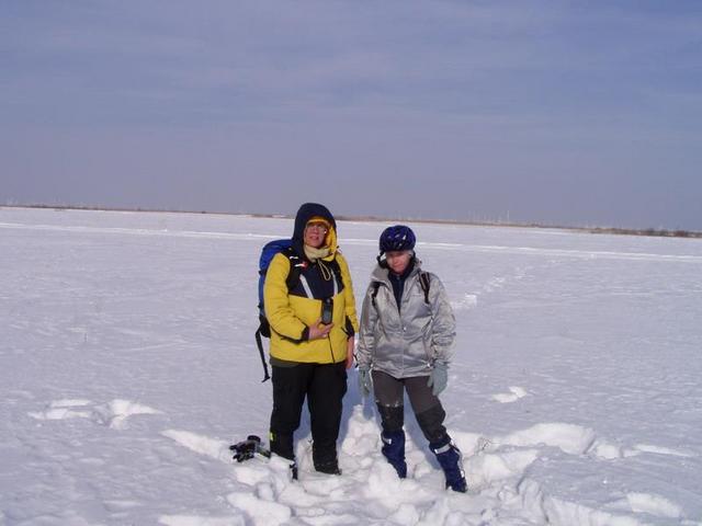 The happy visitors at the point