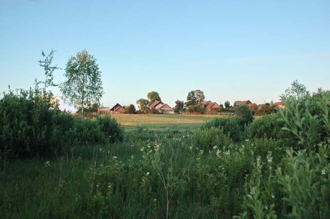 The field behind the village