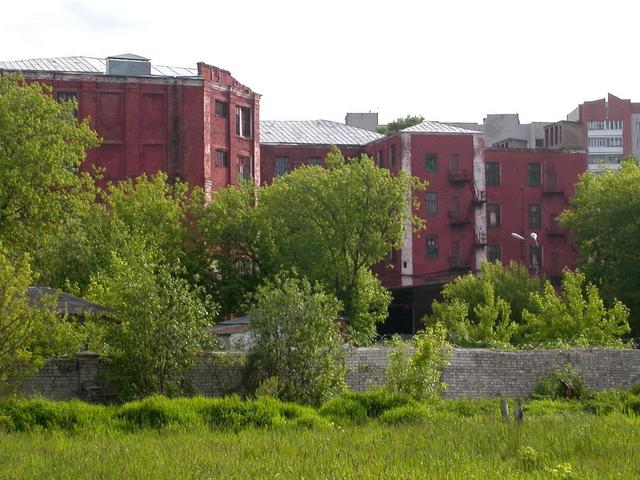 View of Confluence point at territory of Textile Plant by name Samoylov