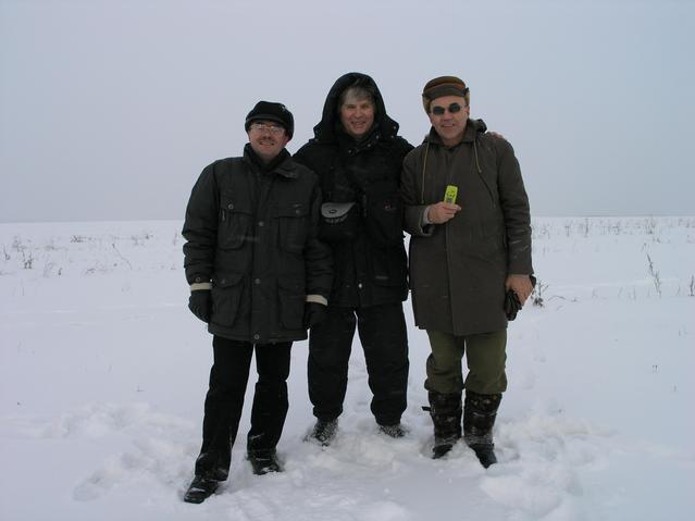 Виталий, Александр и Виктор на точке -- Vitaly, Alexander and Victor at the confluence