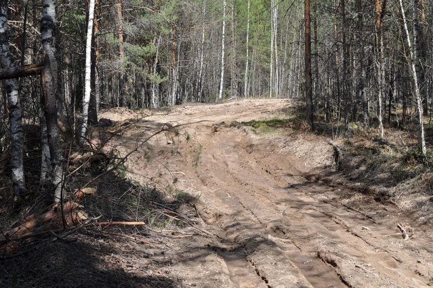 Типичная картина разбитых дорог в тех местах/Typical road view there