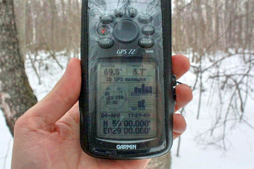 GPS reading / Показания навигатора