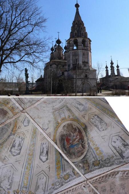 Воскресенский собор и фрагмент росписи/Resurrection cathedral and a fragment of a painting