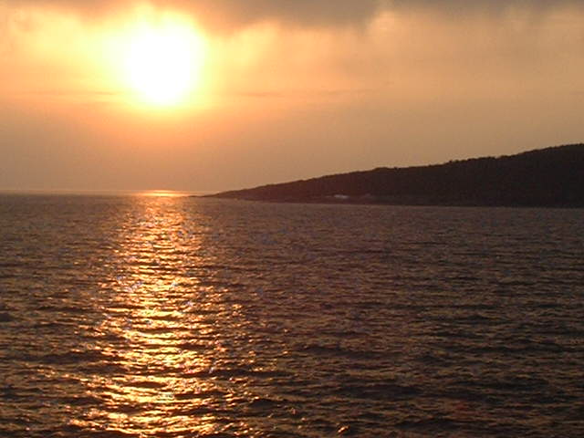 sunset over Gogland Island