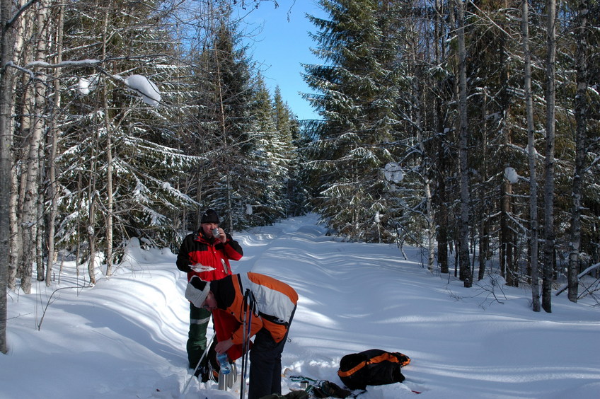 Tea-break after 8 km/Чаепитие и перекус через 8 км