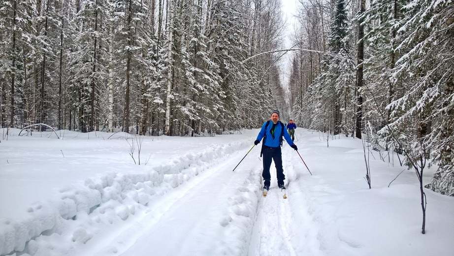 Vladimir оn the loggers' path / Владимир на просеке