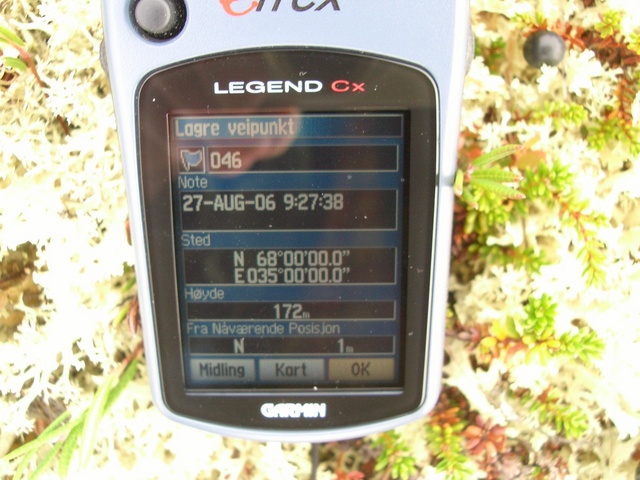 GPS reading of the confluence