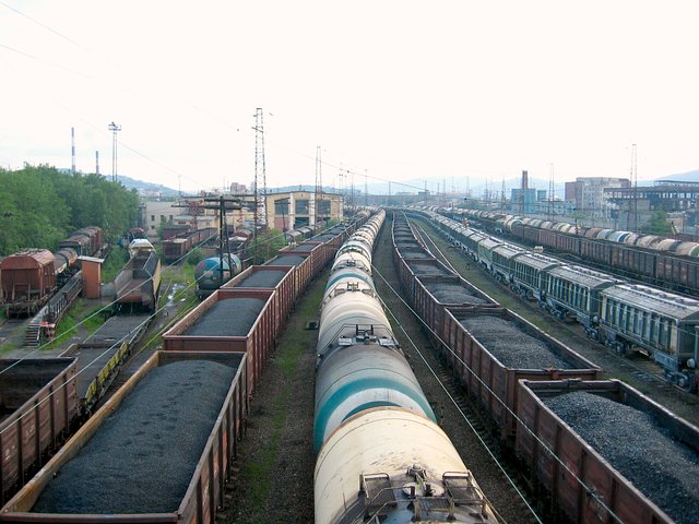 The Murmansk industrial zone at the harbour