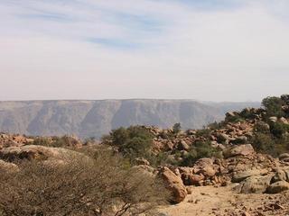 #1: The view to the east showing the type of cliff that faced us