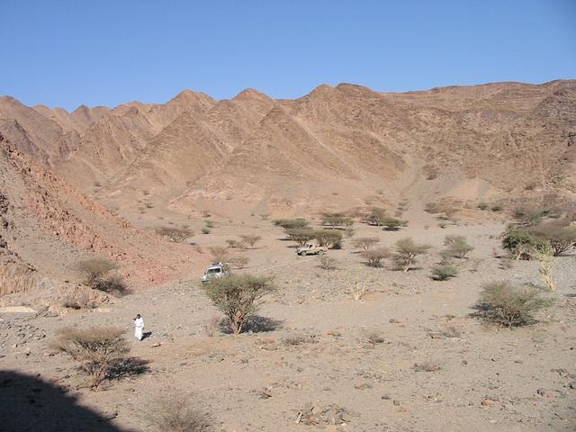 The view to the East with the old man confronting us with his rifle