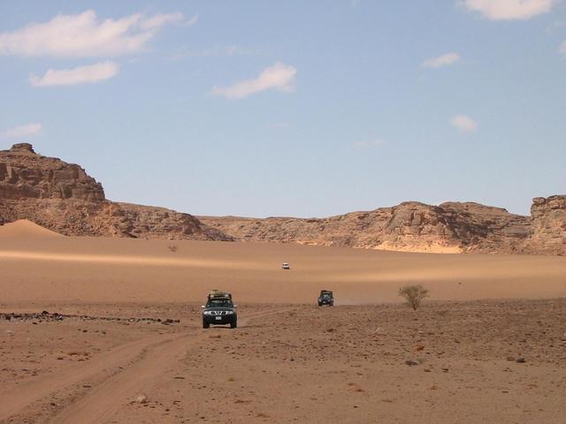 The mountains with smooth sandy valleys.