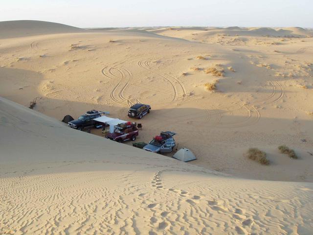 Our camp side in the dunes
