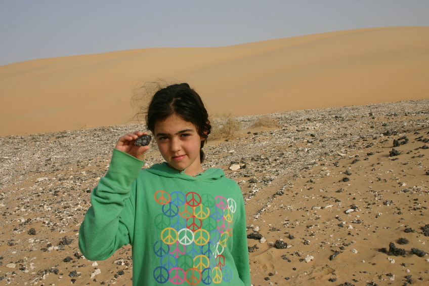 Ruby with the precious Hadīda meteorite find