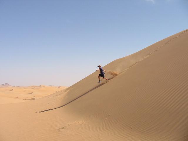 The dunes provided a source of fun as well as hardship