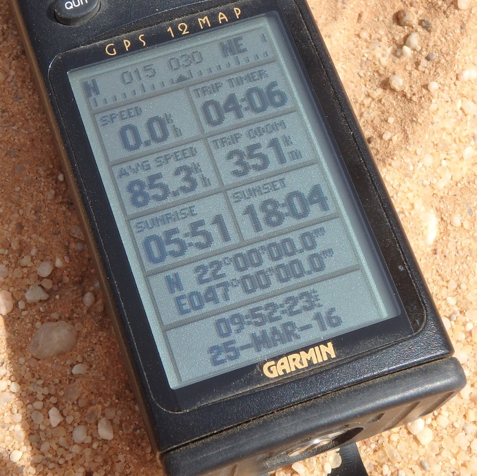 The evidence on a very old GPS (still working fine)