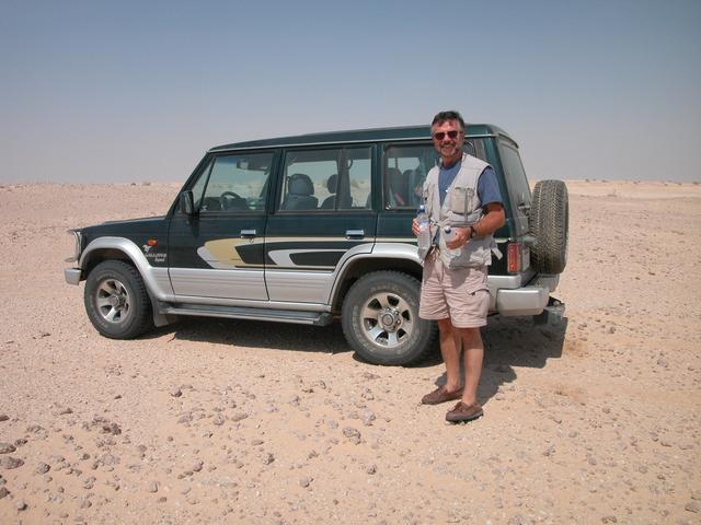 Steve, smiling in front of his Hyunday Galloper.