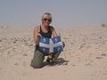 #9: Lise, showing proudly the Québec flag!