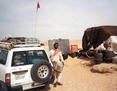 #3: The last fuel station at Nadqān was simple to say the least. The fuel was gravity fed from an old tanker that had been dumped on top of a sand dune. The fuel went into a jerrycan and then was poured into the vehicle.