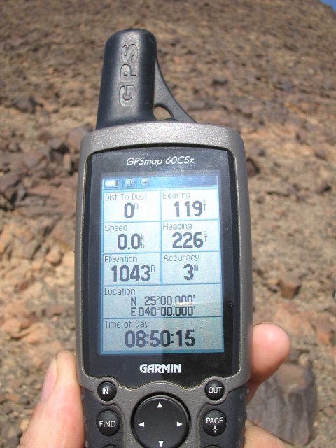 The GPS display