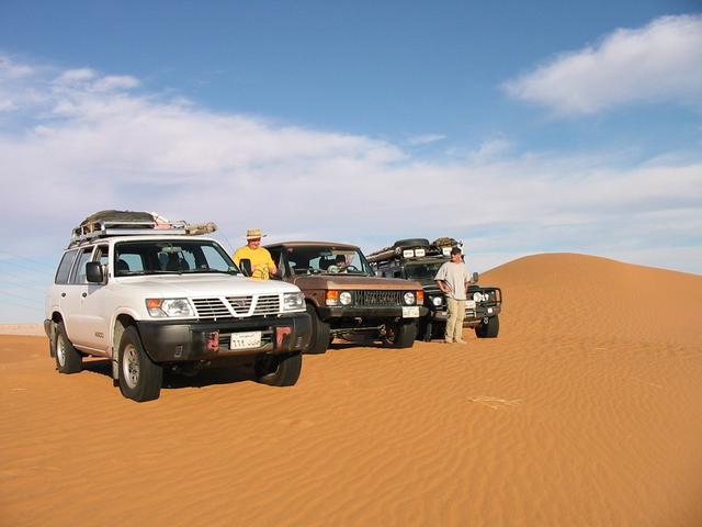 One of the lines of low dunes that we encountered on route.