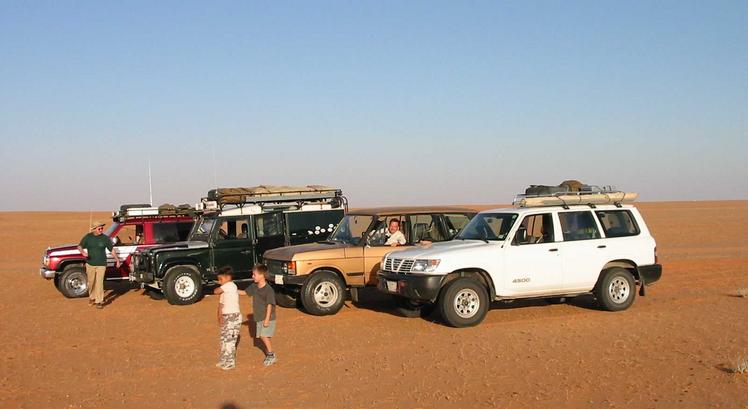 A car line up at the site.