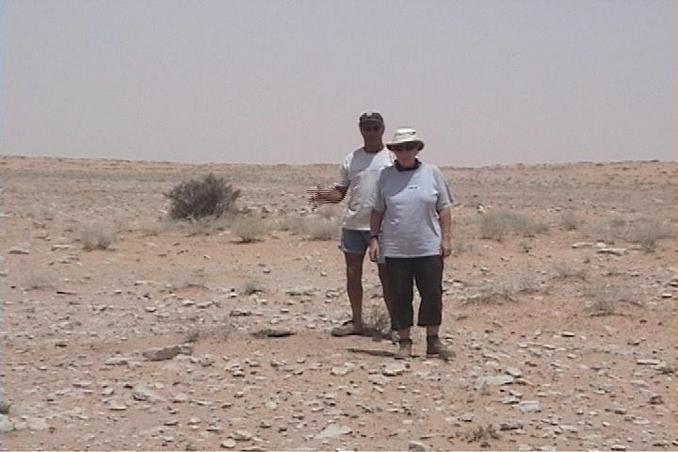 The view to the North, with Anne and Ian right on the spot: the Dabb burrow!