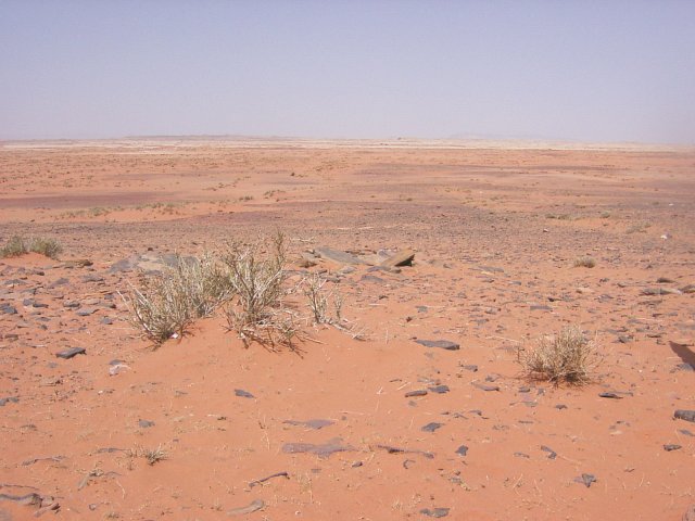 The approach over red sand stone