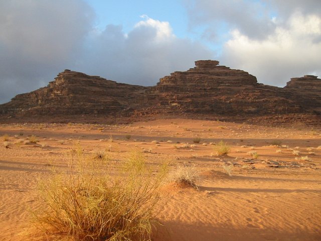 Sunrise in the desert with Cambrian sandstones